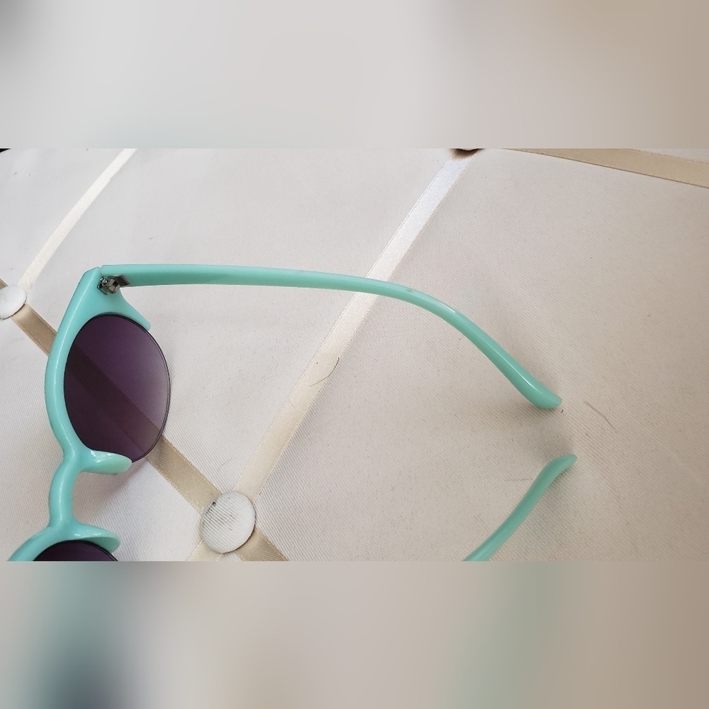 *3/$10 Aqua Teal Floral Rose Cat eye Sunglasses Shades - Picture 4 of 6